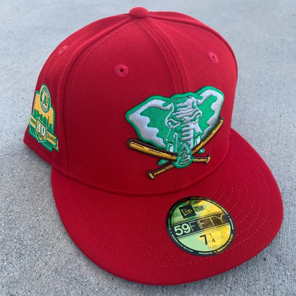 New Era 59Fifty Oakland A's 40th Anniversary Red Fitted Cap
